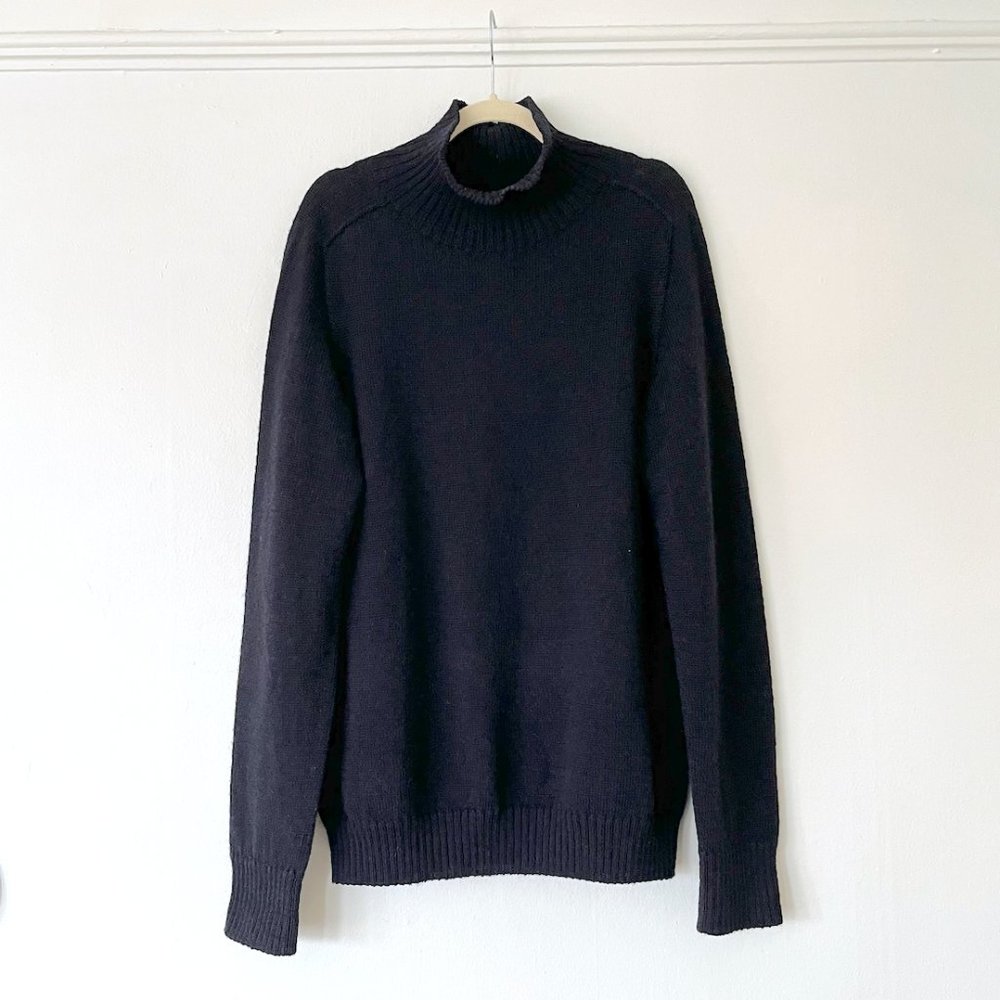 Margaret Howell Navy Wool Turtleneck